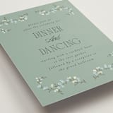 "Trailing Garden" - Reception Cards in Buttermint by Laura Hankins - Detail