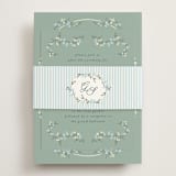 "Trailing Garden" - Reception Cards in Buttermint by Laura Hankins - Assembled with Belly Band