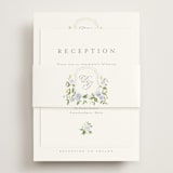 "Ocean Point" - Reception Cards in Sky by Everett Paper Goods - Assembled with Belly Band