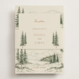 "Whispering Pines" - Reception Cards in Forest by Elly - Assembled with Belly Band