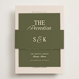 "Soria" - Reception Cards in Meadow by Melanie Kosuge - Assembled with Belly Band