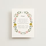 "botanical cameo" - Reception Cards in Swan by Lori Wemple - Front