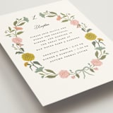 "botanical cameo" - Reception Cards in Swan by Lori Wemple - Detail