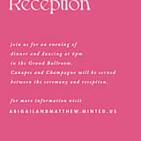 "Flamenco" - Reception Cards in Hibiscus by Catherine Culvenor - Detail