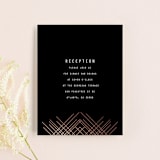 "BOLD AS LOVE" - Reception Cards in Noir by DESIGN X FIVE - Front