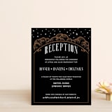 "Grand Natura" - Reception Cards in Noir by GeekInk Design - Front