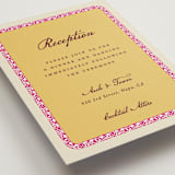 "Mughal Gardens" - Reception Cards in Ivory by Sherley Ferreira - Detail