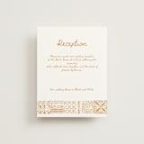 "Tribal Rythm" - Reception Cards in Amber by Selima Akhter - Front