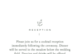 "A Dash of Delight" - Reception Cards in Pine Needle by Bramble Studio - Detail