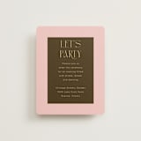 "modern tropics" - Reception Cards in Blush by Baumbirdy - Front