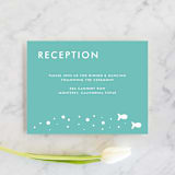 "Only Fish for Me" - Reception Cards in Tropical Sea by Ling Wang - Front
