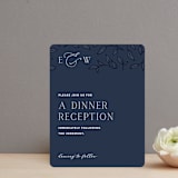 "Forever Intertwined" - Reception Cards in Navy by Lindsay Stetson Thompson - Front
