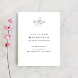 "Wedding Plaid" - Reception Cards in Obsidian by Jill Means - Front