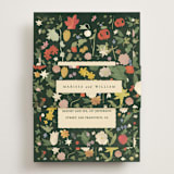 "all the flowers of the world" - Reception Cards in Garden by Sumak Studio - Assembled with Belly Band