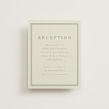 "Framed Floral" - Reception Cards in Mustard by Baumbirdy - Front