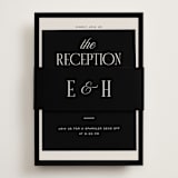 "Threaded" - Reception Cards in Suit by Pixel and Hank - Assembled with Belly Band