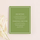 "Country Club" - Reception Cards in Spring Green by Annie Clark - Front