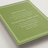 "Country Club" - Reception Cards in Spring Green by Annie Clark - Detail