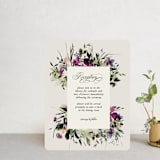 "Floral Love" - Reception Cards in Lilac by Lori Wemple - Front
