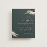 "Arched Pampas" - Reception Cards in Basil by Kaydi Bishop - Front