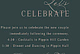 "Arched Pampas" - Reception Cards in Basil by Kaydi Bishop - Detail