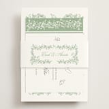 "Romantic Garden" - Reception Cards in Mint by Melinda Denison - Assembled with Belly Band