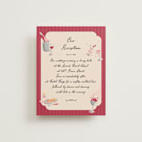 "Velvet Cherry" - Reception Cards in Cherry by Sarah Rosenthal - Front