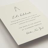 "Pair of Calla Lilies" - Reception Cards in Sage by Leah Bisch - Detail