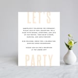 "With Great Joy" - Reception Cards in Peach by Up Up Creative - Front