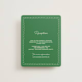 "Crazy Little Thing Called Love" - Reception Cards in Avocado by Helena Vitto - Front