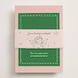 "Crazy Little Thing Called Love" - Reception Cards in Avocado by Helena Vitto - Assembled with Belly Band