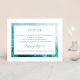 "New Wave" - Reception Cards in Marine by Kaydi Bishop - Front