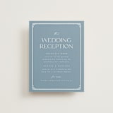 "Porcelain" - Reception Cards in Delft Blue by Ashley DeMeyere - Front