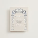 "Pavilion" - Reception Cards in Navy by Petra Kern - Front