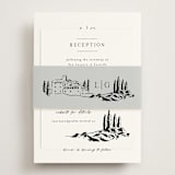 "Countryside Villa" - Reception Cards in Noir by Shiny Penny Studio - Assembled with Belly Band