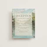 "Reflections" - Reception Cards in Lake by Lindsay Megahed - Front