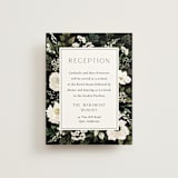 "Botanical Love" - Reception Cards in Black Tie by Susan Moyal - Front