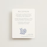 "Coastal Toile" - Reception Cards in Periwinkle by Jenna Holcomb - Front