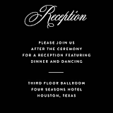 "our moment" - Reception Cards in Tuxedo by Jill Means - Detail