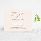 "Scarlet" - Reception Cards in Blush by Hooray Creative - Front