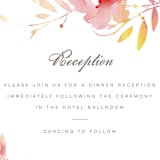 "Stately Florals" - Reception Cards in Poppy by Lori Wemple - Detail
