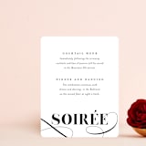 "whimsical ampersand" - Reception Cards in Black Tie by Laura Hamm - Front