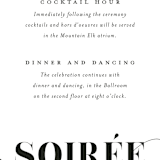 "whimsical ampersand" - Reception Cards in Black Tie by Laura Hamm - Detail