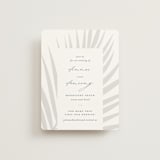 "Faded Palm" - Reception Cards in Mist by Lauren Chism - Front