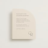 "Edge" - Reception Cards in Linen by Kelly Schmidt - Front