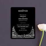 "Love In The City" - Reception Cards in Pearl by Shiny Penny Studio - Front