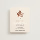 "Leaf Print" - Reception Cards in Rust by Katharine Watson - Front