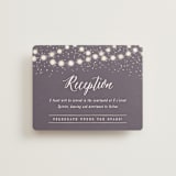 "Garden Lights" - Reception Cards in Plum by Hooray Creative - Front