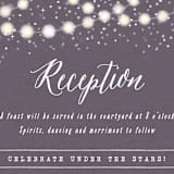 "Garden Lights" - Reception Cards in Plum by Hooray Creative - Detail