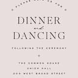 "Coco" - Reception Cards in Linen by Carly Reed Walker - Detail